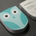 Die Cut Owl Business Cards